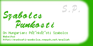 szabolcs punkosti business card